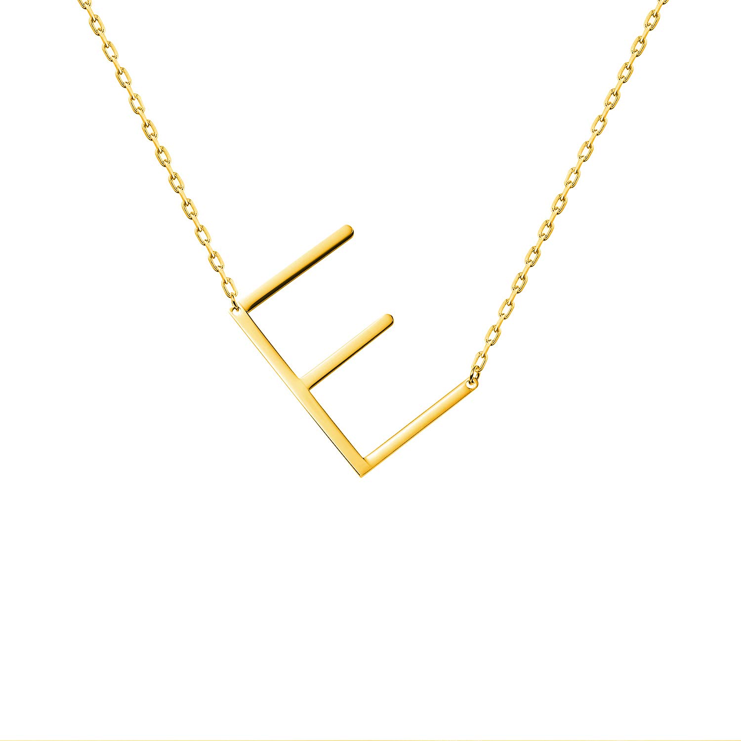 WIGERLONStainless Steel Initial Letters Necklace for Women Color Gold and Silver from A-Z Letter
