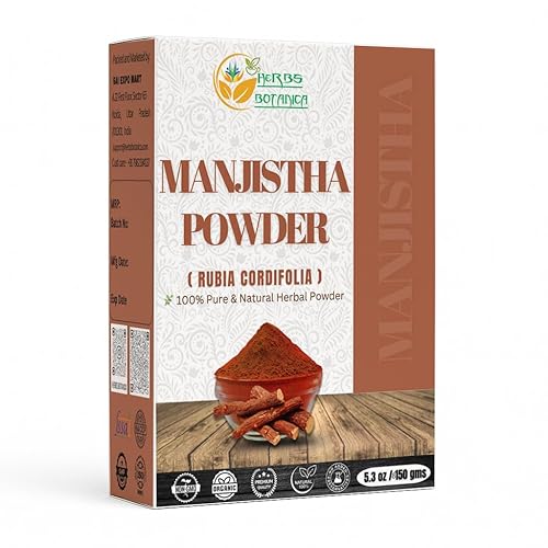 Polvo de raíz de Manjistha 100% puro y natural Rubia Cordifolia para uso a base de hierbas, polvo de raíz finamente molida para cuidado de la piel,