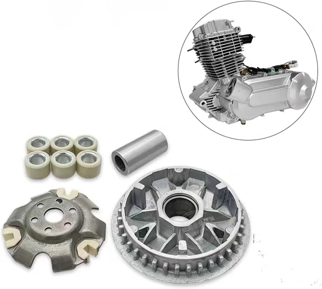 Motorcycle Transmission Parts Primary Drive Clutch Variator Face Pulley Set For ATV LX200-AU LX200 AU200 WHS200 CTV175