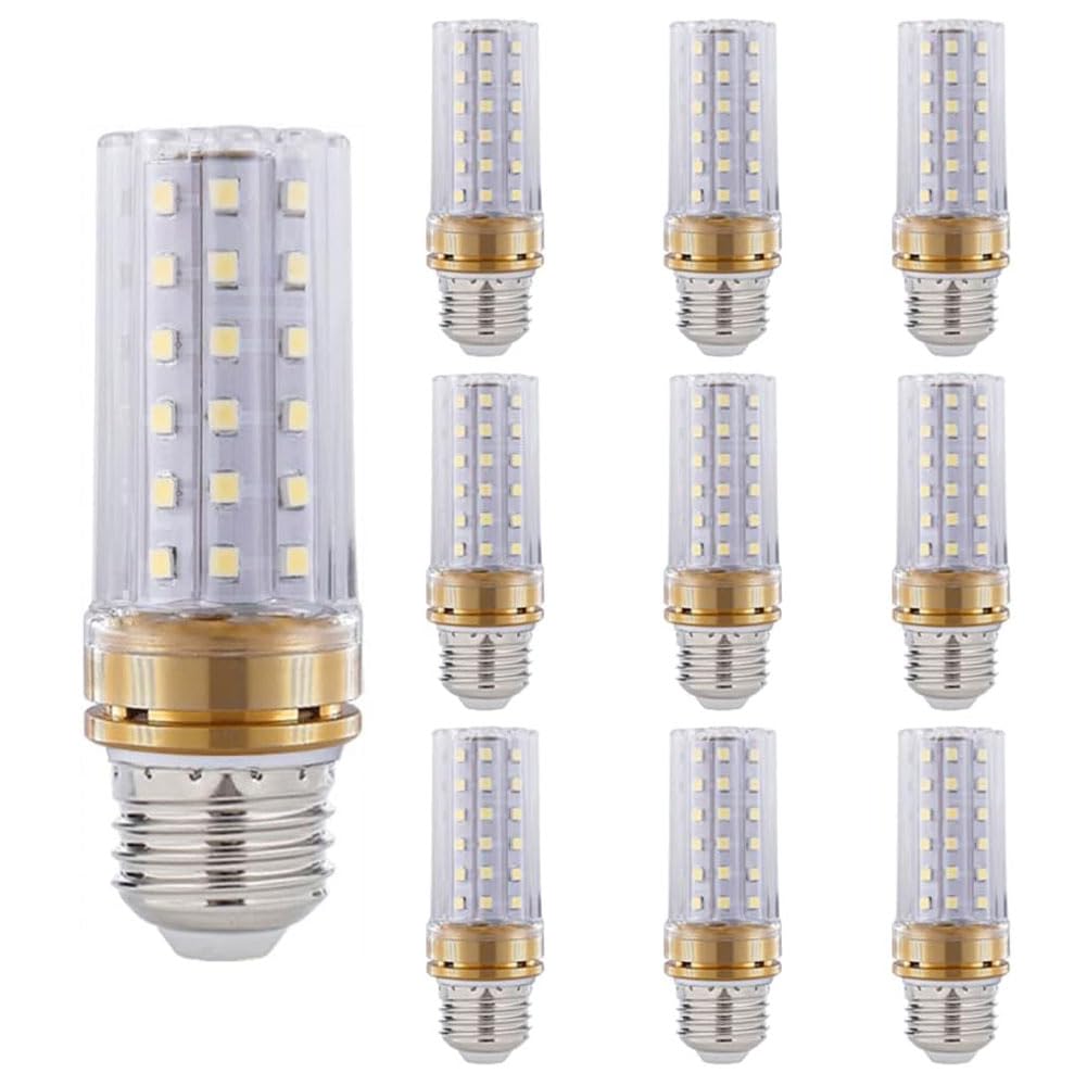 PAZWAHF LED Light Bulb,12W 20W 24W 3000K Warm White 6000K Daylight White, 1000-2000 Lumens, E27 Base Non-Dimmable LED Light Bulb, Standard Replacement,10-Pack(gold)