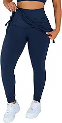 Calça legging Com Saia Plus Size para academia Legging tapa bumbum com saia repuxada legue para academia G1, G2 e G3 - Bella Net