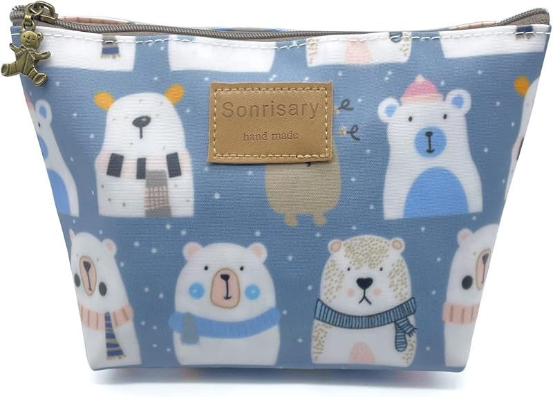 Necessaire HUNGER com estampa de urso-polar na neve (P1141705)