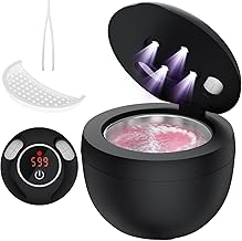 Ultrasonic Cleaner for Dental Devices, 45 kHz Ultrasonic Tray – 4 Cleaning Modes – Stainless Steel 304, Ultrasonic Cleaner 200 ml for Straightening Gutters, Container, Toothbrush