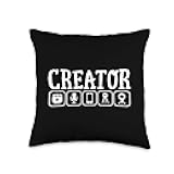 Content Creator Vlogger Online Streamer Influencer Men Women Throw Pillow