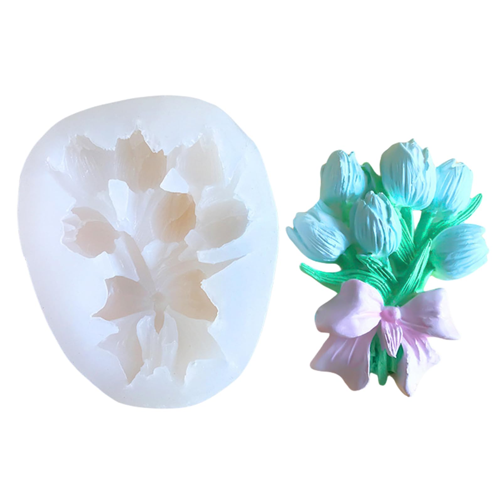 Buxuaaaa Bouquets Silicone Molds Silicone Soap Molds for Soap Chocolate for Candy Cake Fondant Baking Supplies