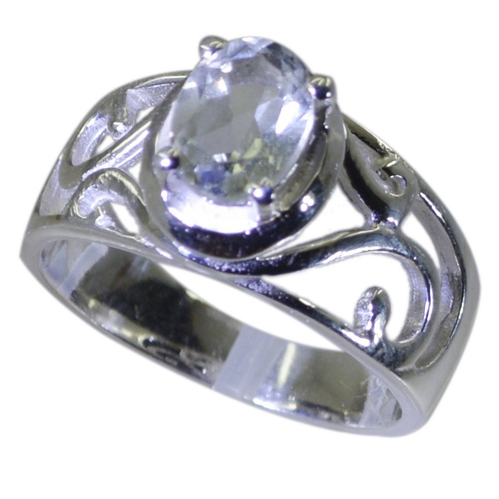Améthyste verte et argent sterling bague d'exception précieuse - 5