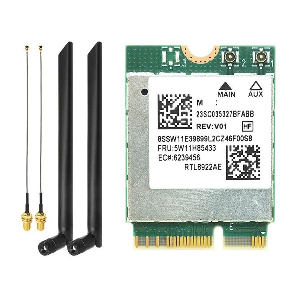 Carte WiFi 7 RTL8922AE ultra rapide avec kit de 8 antennes DB - 8