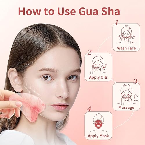 Miniatura 4 de TAIHI Gua Sha - Herramientas faciales de resina natural, cristal transparente, en forma de corazón, terapia de acupuntura, terapia de acupuntura,
