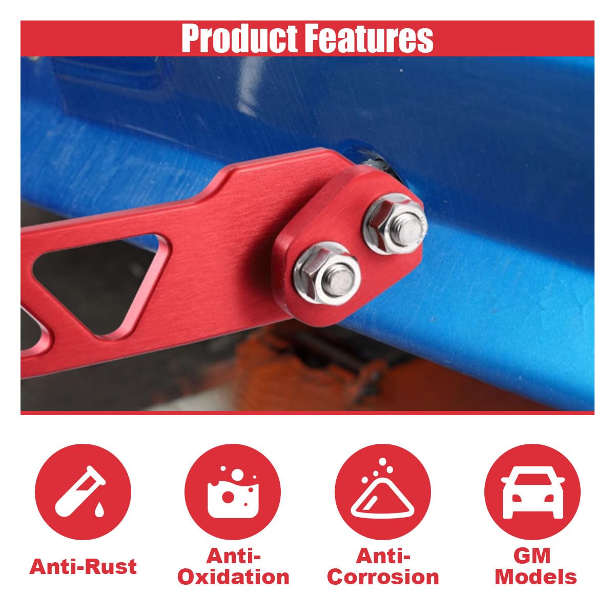 GLSOWEE Gancio di traino universale per auto, in lega di alluminio, gancio per rimorchio per paraurti posteriore, accessorio decorativo per la maggior parte delle auto, SUV, camion (rosso)