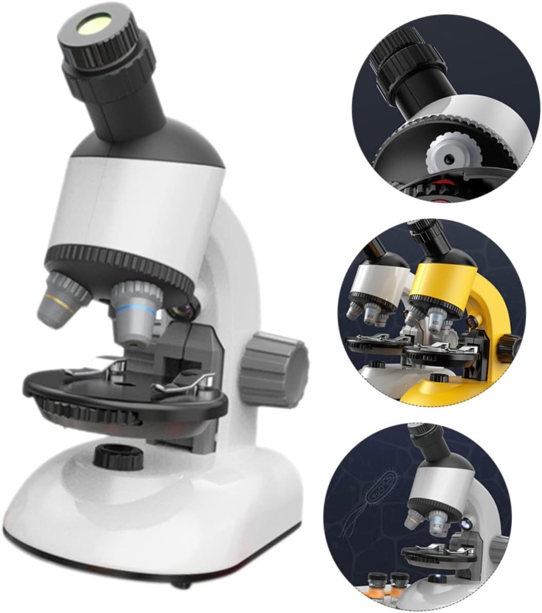 Tofficu 1set Boy Girl Microscope Rotatable Microscope for Science Experiments Educational Tool for Boys and Girls Viewing of Specimens for Home and School Use