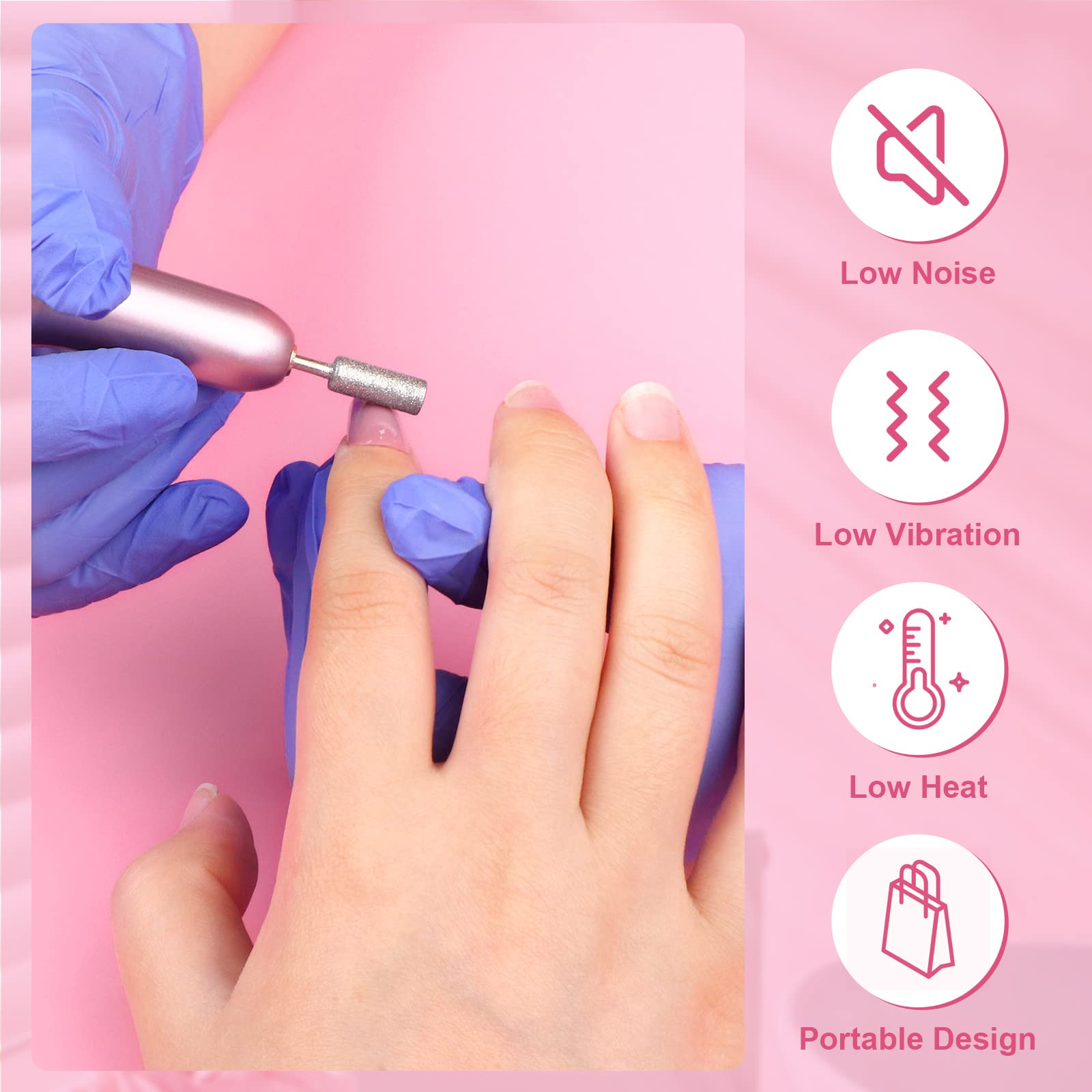 Saviland Kits De Uñas AcríLicas Para Principiantes: Polvo AcríLico Rosa Blanco Transparente, Cepillo De Uñas Líquido AcríLico, Taladro Eléctrico Para Uñas, Imprimación Para Uñas