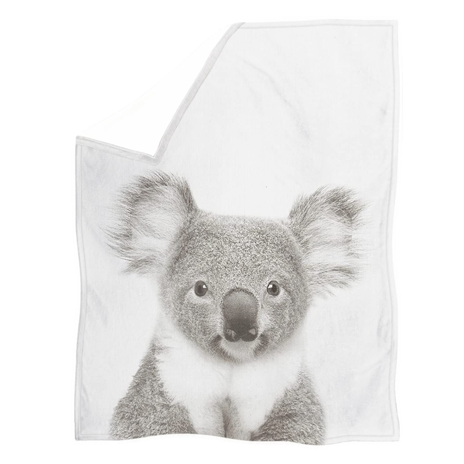 HUGSIDEA Koala-Decke Aus Flanell-Fleece – Kuschelweich, Atmungsaktiv | Größe M | Mit Süßem Koala-Vogel-Blumen-Druck