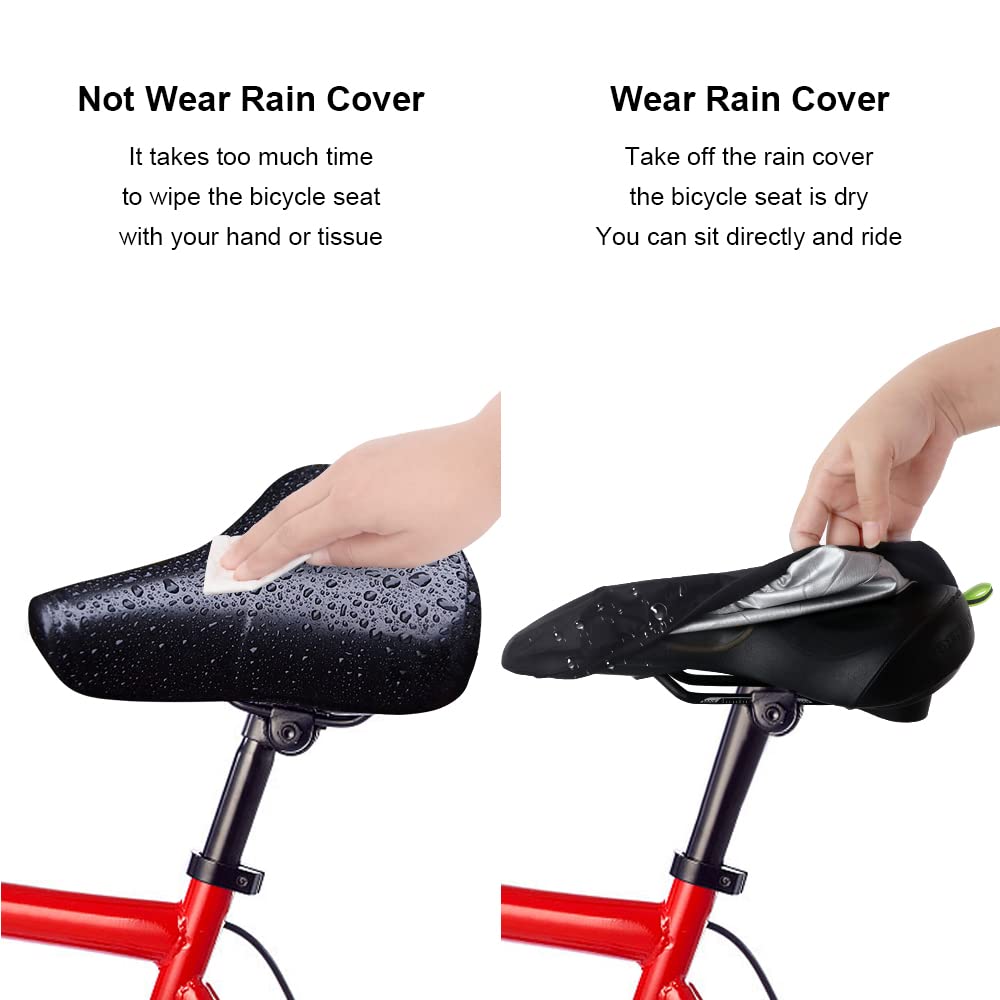 MEETOOT Coprisella Impermeabile Per Bici – 3 Pezzi – PVC Elastico – Protegge Da Pioggia E Polvere