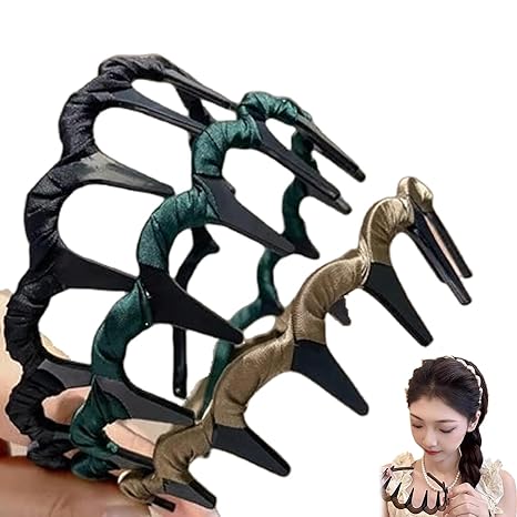 3PCS Vintage High Cranium Retro Headbands with Anti-Slip Teeth - Elegant Faux Hairbands for Weddings, Parties, and Daily Wear - Comfortable Women's Hair Accessories