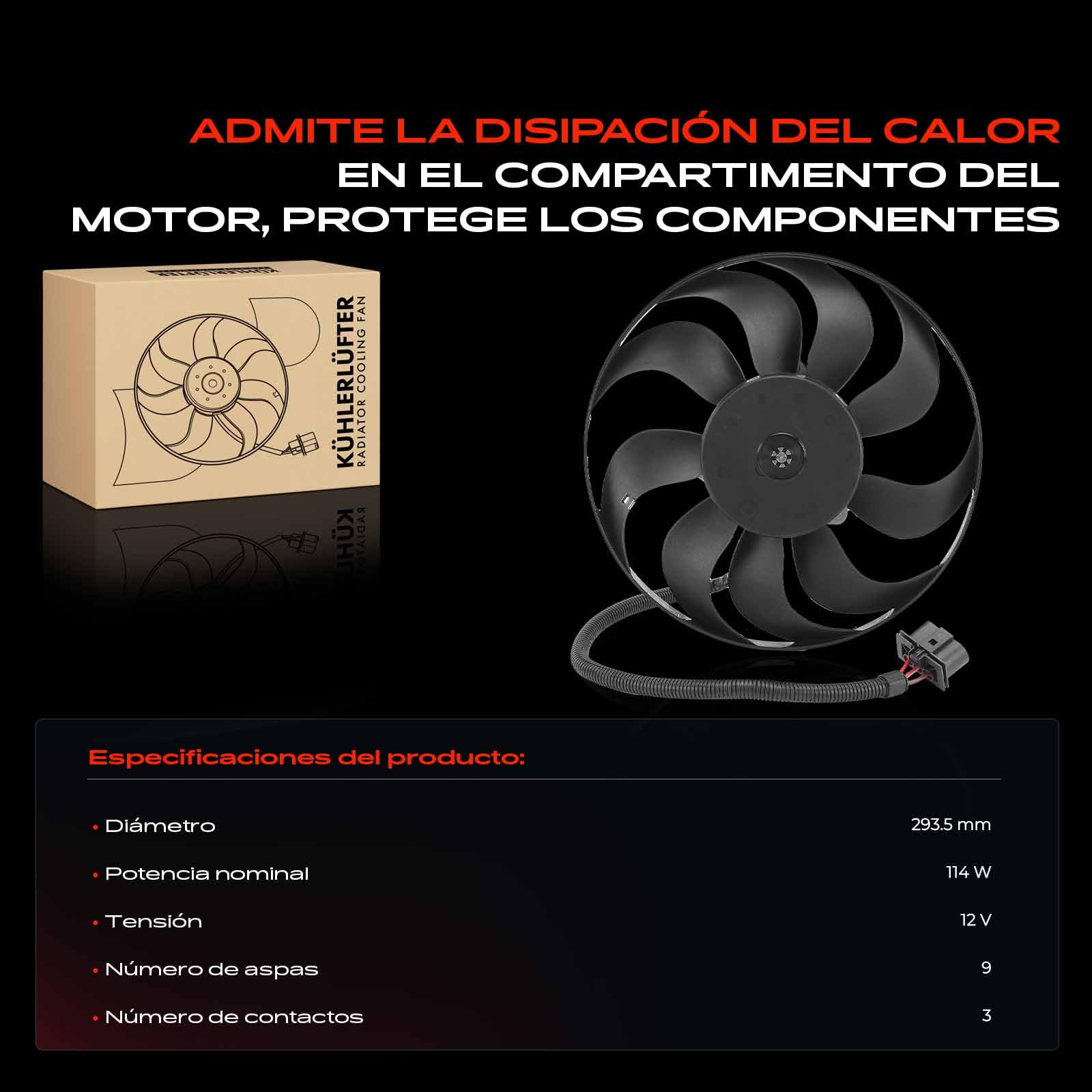 Frankberg Ventilador refrigeración del motor ventilador del radiador