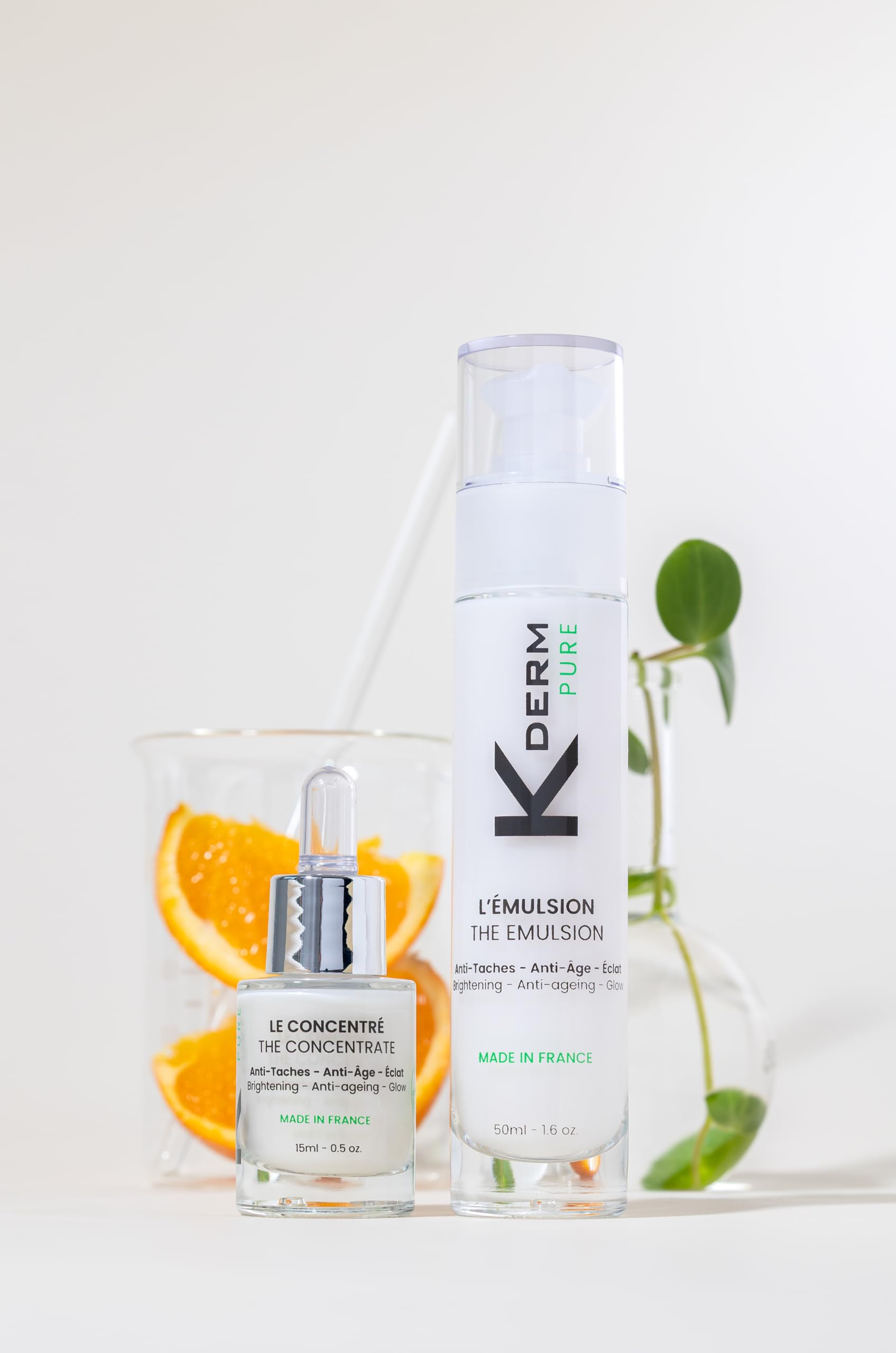 KDerm Pure – The Emulsion - crema anti-macchia e anti-invecchiamento alla Kappa-Elastine – Flacone pompa – Made in France – 50 ml