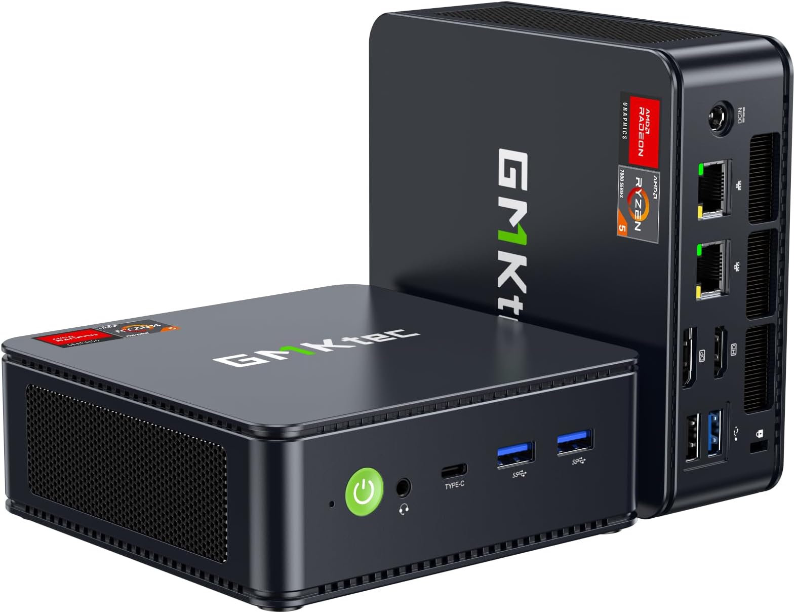 Gmktec Gaming Mini PC AMD Ryzen 7640HS (Turbo 5.0GHz) 32GB Dual DDR5 512GB SSD 2.5G Dual NIC LAN WiFi 6E BT5.2 Desktop Computers Office USB4, Triple 4K Display M6 Ultra