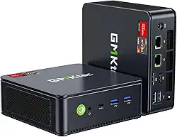 GMKtec Mini PC NucBox M6 Ultra Gaming - AMD Ryzen 5 7640HS Mini Computadores com 32GB (16GB*2) DDR5 1TB PCIe3.0 SSD - Micro PC com LAN dupla de 2,5G, tela tripla