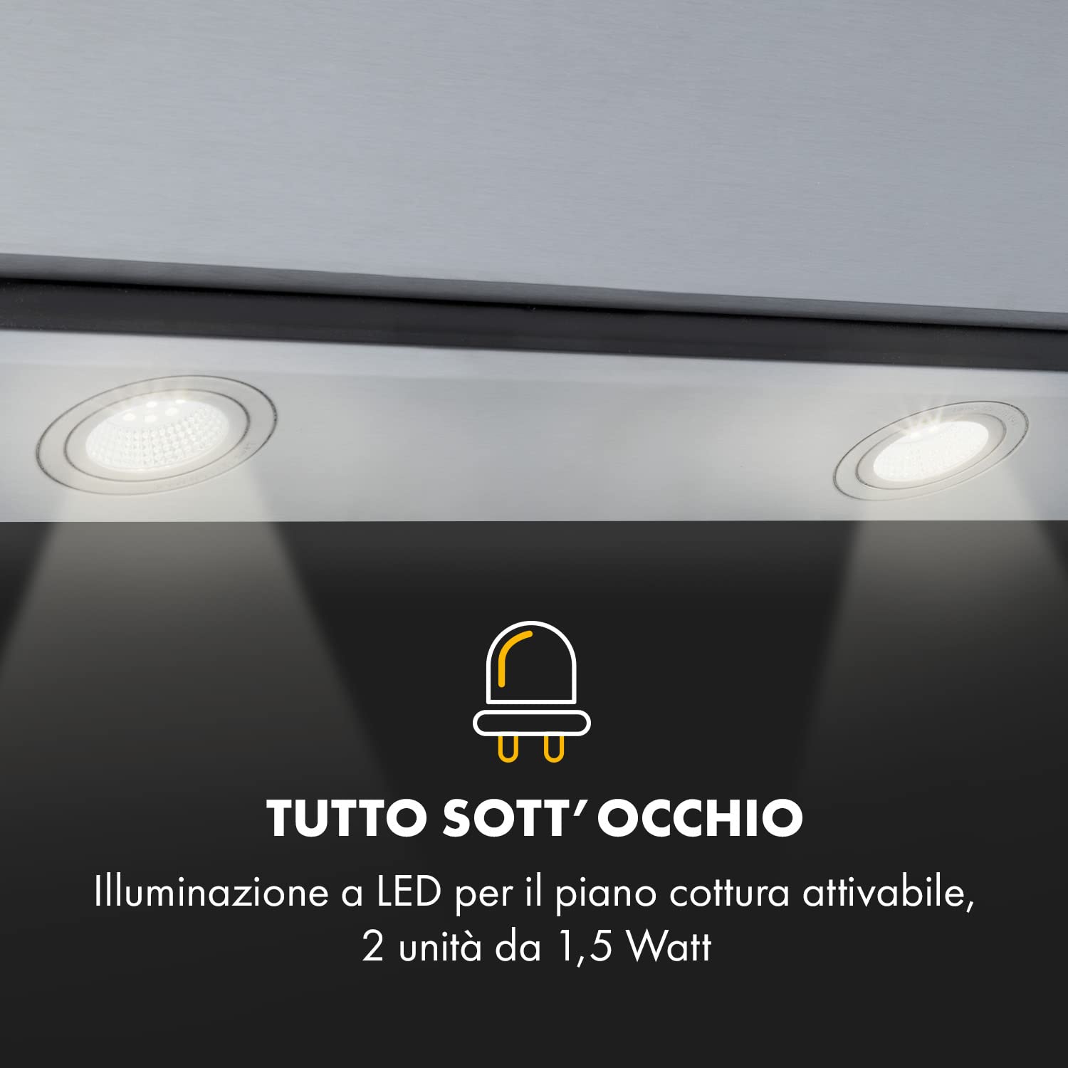 KLARSTEIN Balzac Cappa Inclinata - Ricircolo/Scarico, Silenziosissima, Pannello tattile, Luce LED, Filtro Antigrasso, Potenza di Scarico: 604 m³/h, 250 W, Argento, Tipo: Balzac Silent, 60 cm