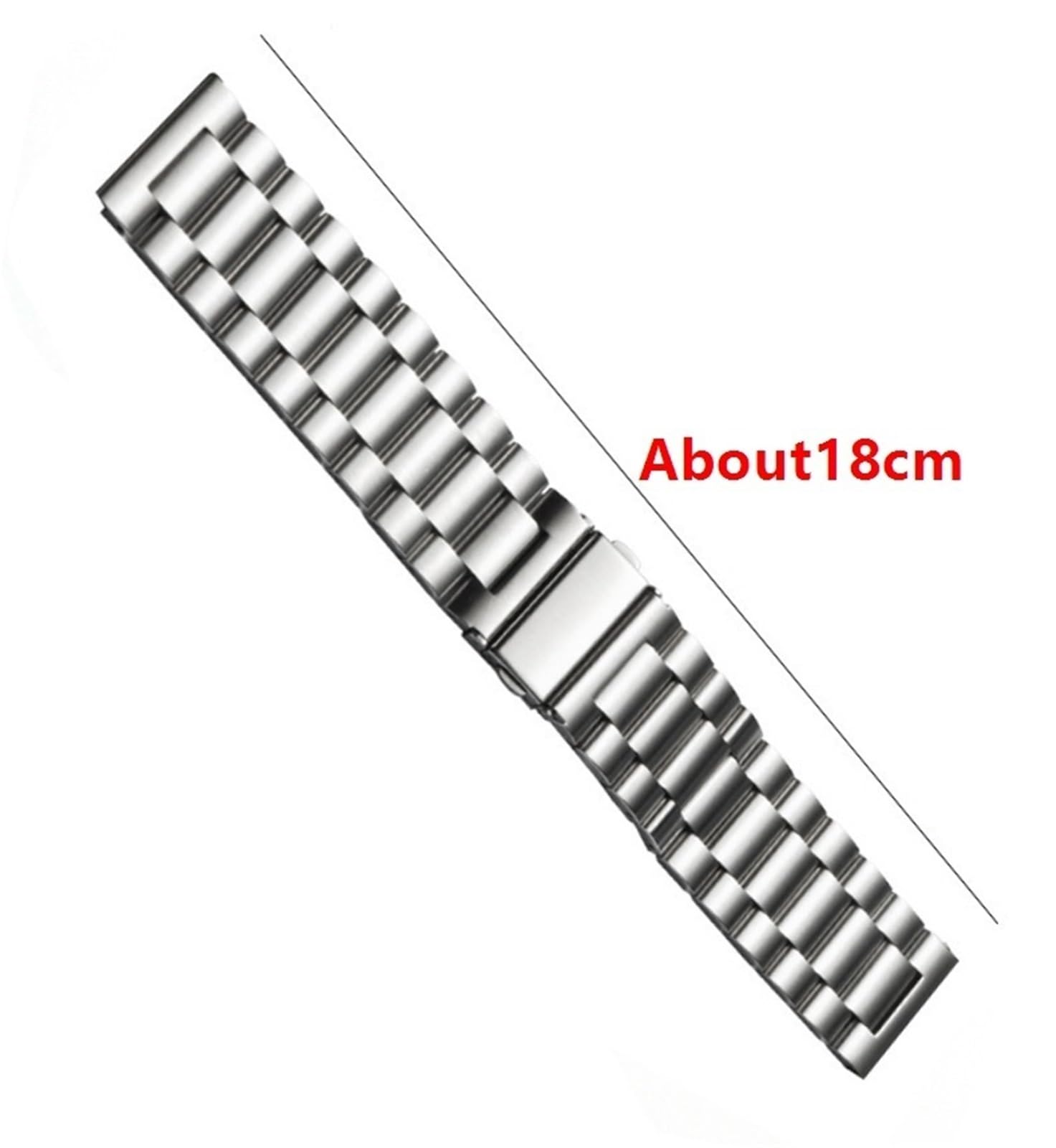 Cinturino di ricambio in acciaio inossidabile da 20 mm e 22 mm, unisex, adatto per accessori tradizionali (nero rosso, 22 mm)