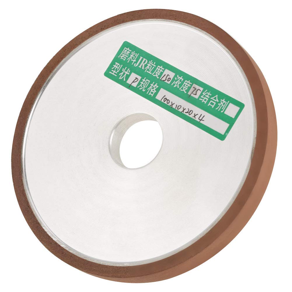 Meule Diamantée d'Affûtage 100 * 20 * 10mm,Walfront Roue de Broyage en Diamant et Résine Dia. extérieur 100mm Dia. d'Alésage 20mm Roue Diamant Résine Meule Meulage Ponçage