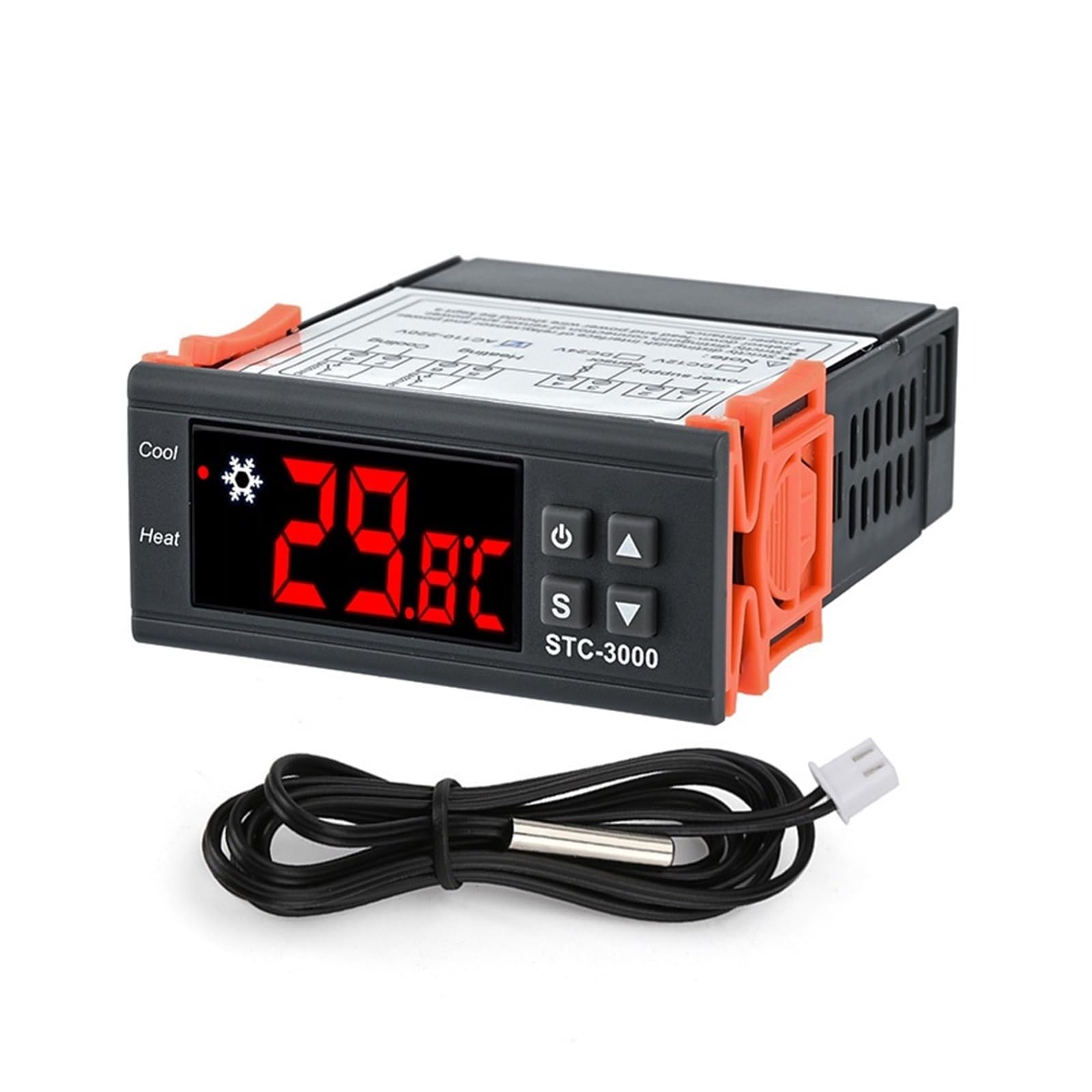 STC-3000 LED Digital Thermostat Temperature Controller Thermoregulator Relay Heating Cooling for Incubator AC 110-220V NTC(DC12V)