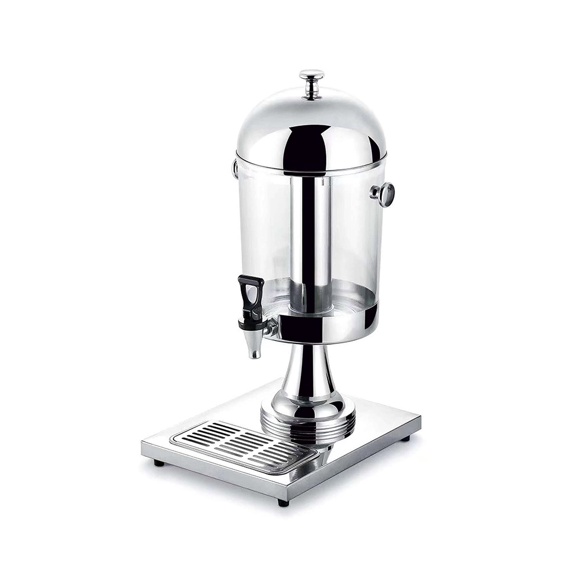 MYUYEE 8/16/24L Drink Dispenser, Commercial Hotel Self-Service Convenience Beer Juice Dispenser, Stainless Steel Container For Cold & Hot Beverage (Silver 8L)
