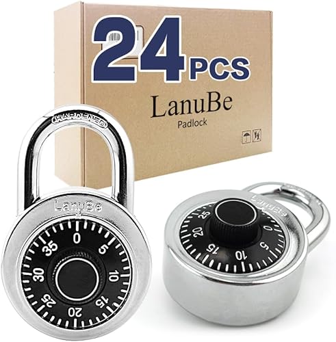 Cerradura de combinación de esfera estándar 2 pulgadas de ancho con diferentes combinaciones paquete de 24 cerradura para escuela empleados gimnasio