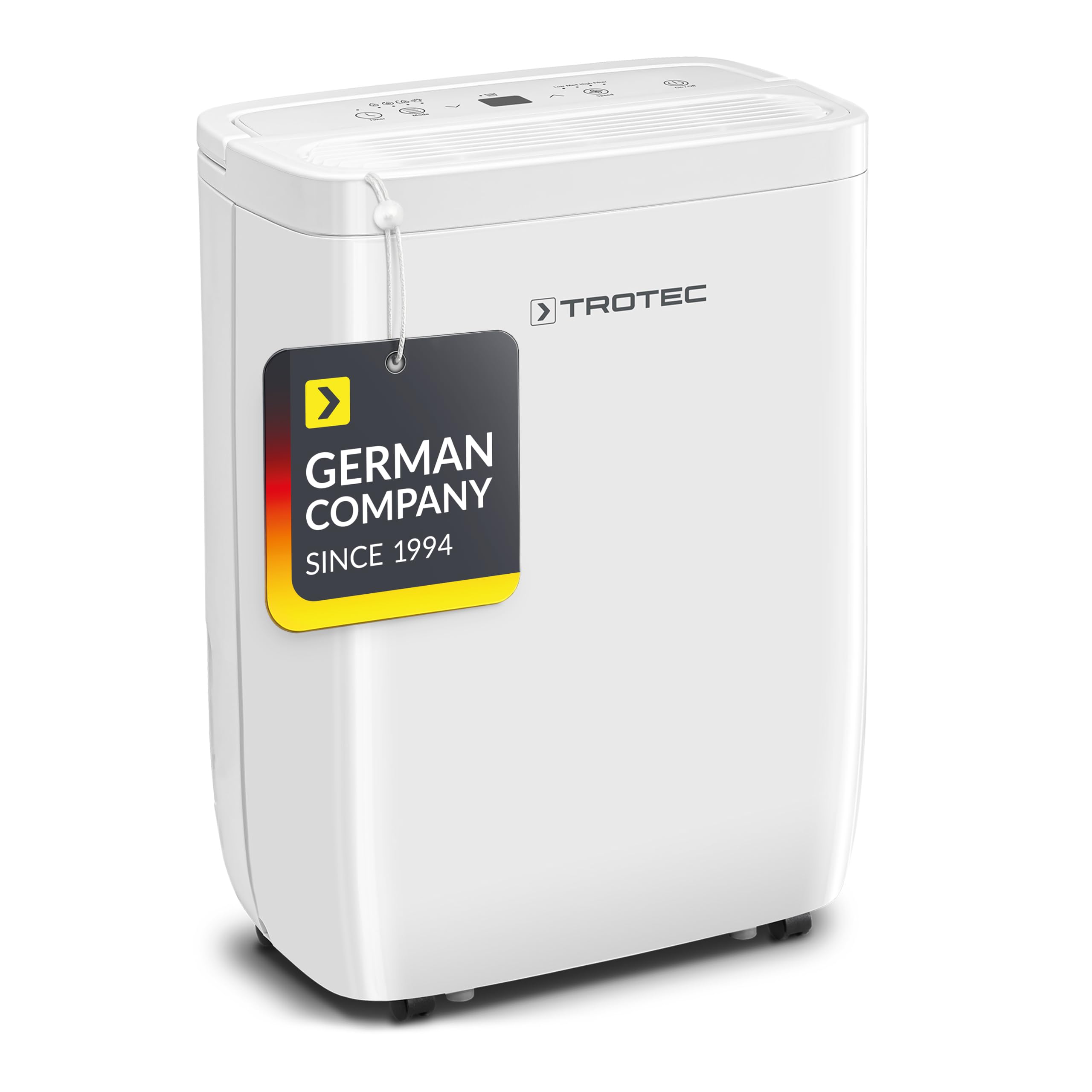 TROTEC Deshumidificador eléctrico TTK 27 E – Potencia 12 L/día – Superficie 15 m²/37 m³ – Deshumidificador con apagado automático | Dispositivo deshumidificador, con apagado automático