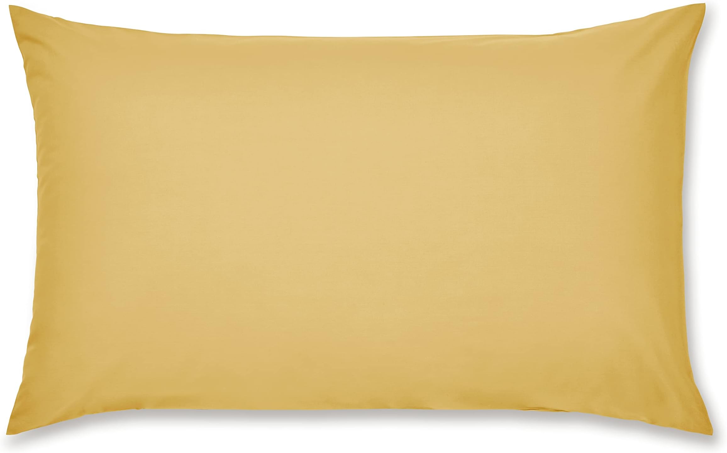 Catherine Lansfield Pillowcases Easy Iron Percale Standard 50x75cm Pack of 2 Pillow cases with envelope closure Ochre
