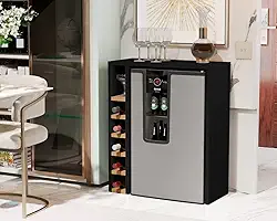 Aparador Adega Bar Para Cervejeira Preto/Nature - JM Casa dos Móveis