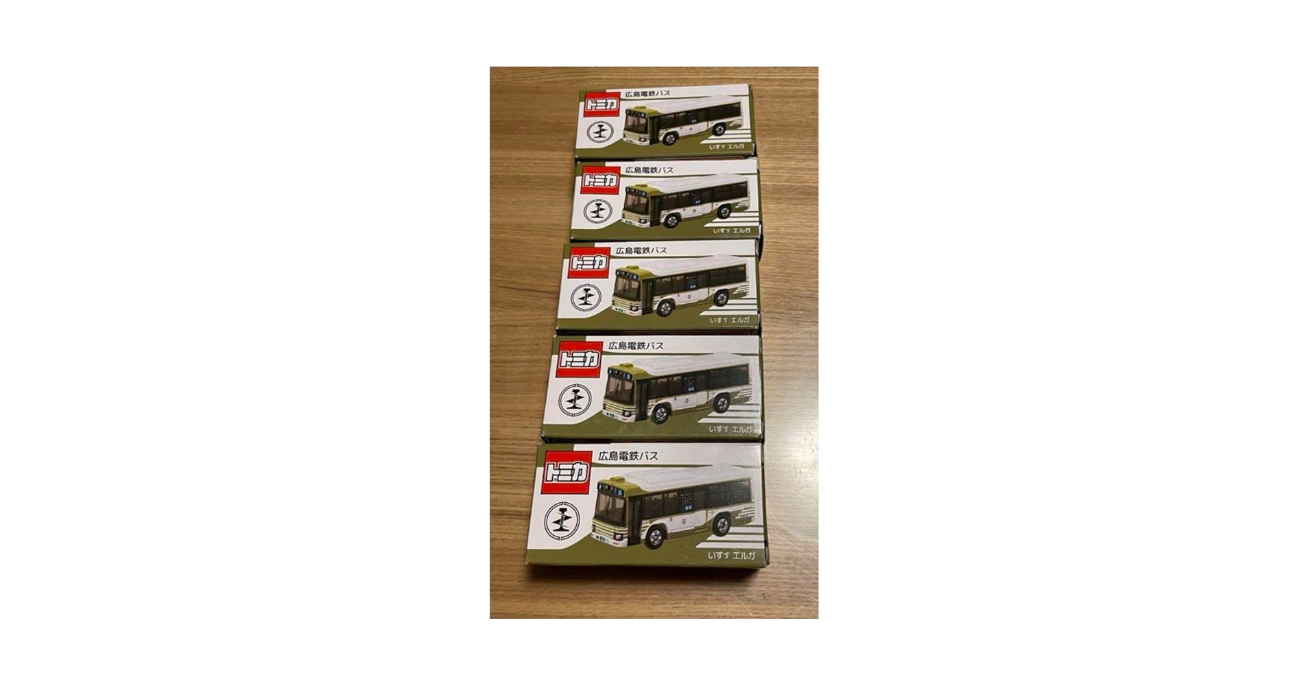 新品未開封　TOMICA　トミカ　広島電鉄バス5台セット　鉄カード2枚付き お知らせ｜広島電鉄