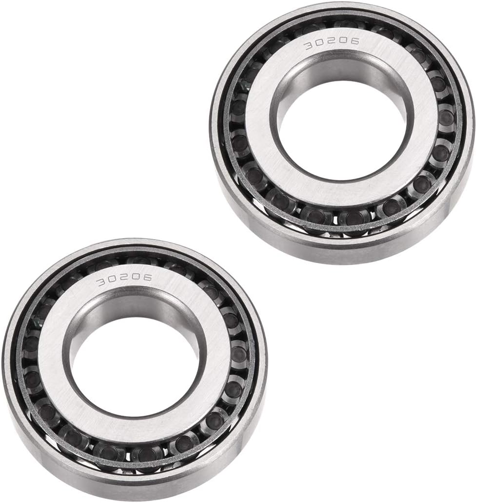uxcell 30206 Tapered Roller Bearing Cone and Cup Set, 30mm Bore 62mm OD 17.5mm Thickness 2Pcs