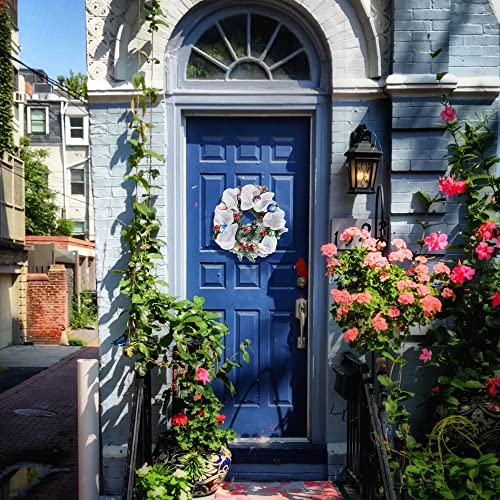 Dimuge Christmas Deco Mesh 10 Inch X30 Feet, More Width Metallic Foil Mesh Fabric, White/Gray-Blue Ribbon Good For Decoration Wreaths, Wedding, Home, Crafts And Gift Wrapping- 2 Pack #TOP3