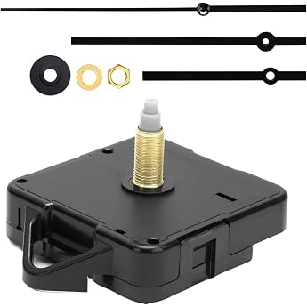 Ger uschloses Uhrwerk Set Uhrwerk f r Wanduhr 24MM Inklusive Uhrzeiger Robust Clock Ersatzteile Ersatz Teile Reparatur-Kit Schwarzer