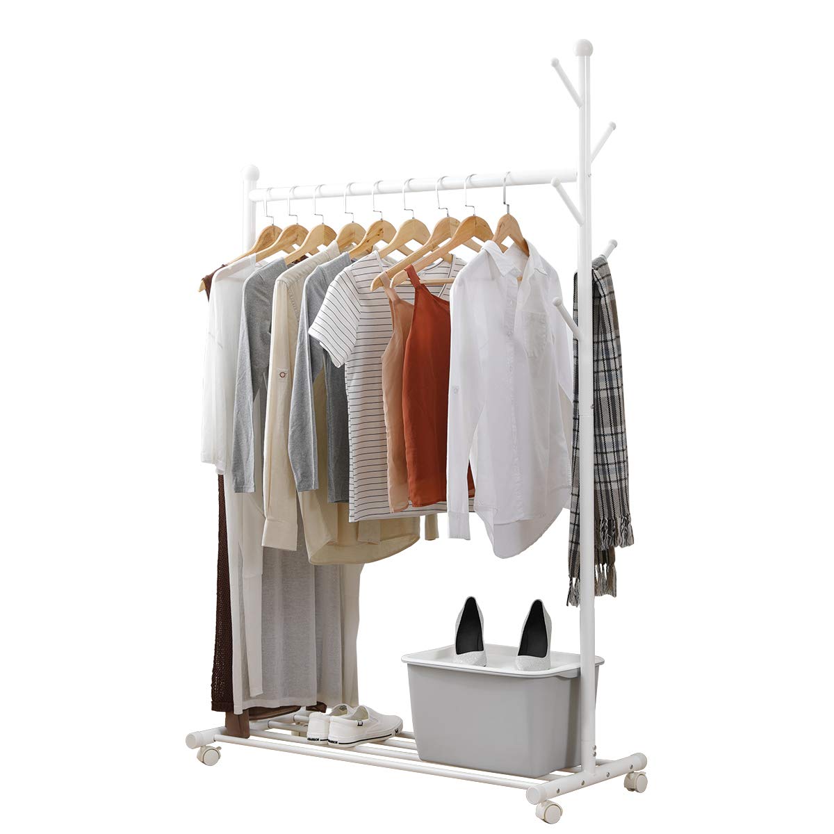 Buy HOME ORGANIZER Multifunctional Clothing Rack Steel Rod Hanging