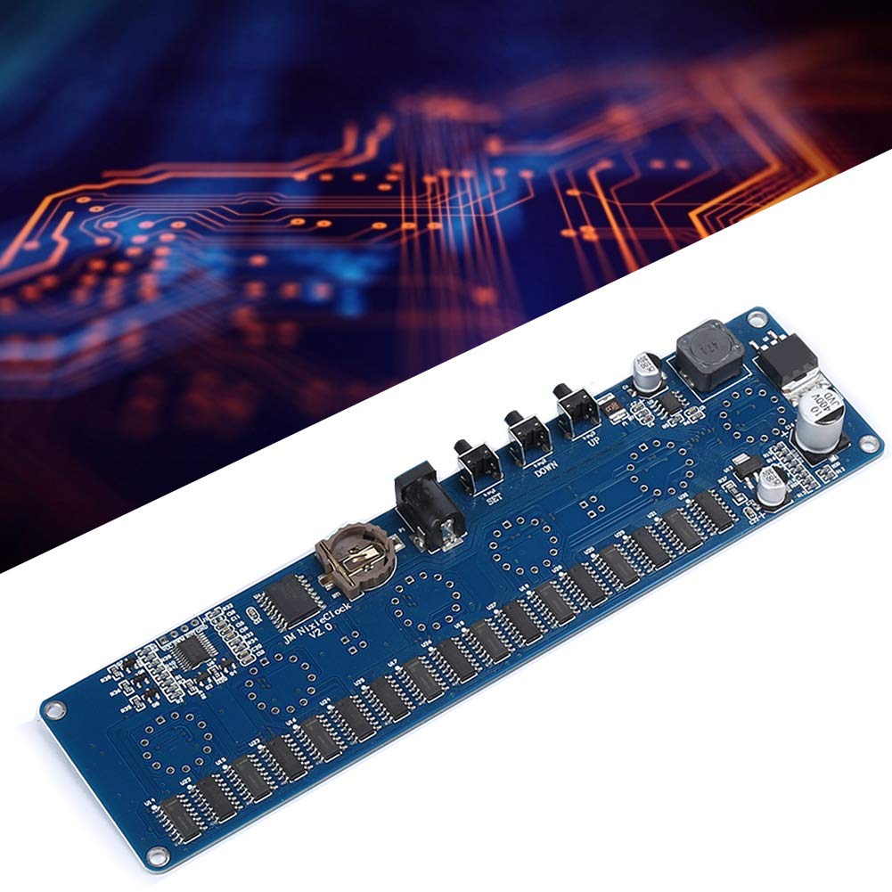 Cocoarm STM8S005 Płytka Drukowana RGB MicroUSB Płytka Zegarowa 12 V 1 A ze Zintegrowanym Sterownikiem IC Wyświetlacz Czasu 24-godzinnego i Kopia Zapasowa CR1220 dla Użytkowników Zegarów LED DIY