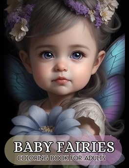 Baby Fairies: Coloring Book for Adults | Grayscale | Beautiful Enchanted Fairies