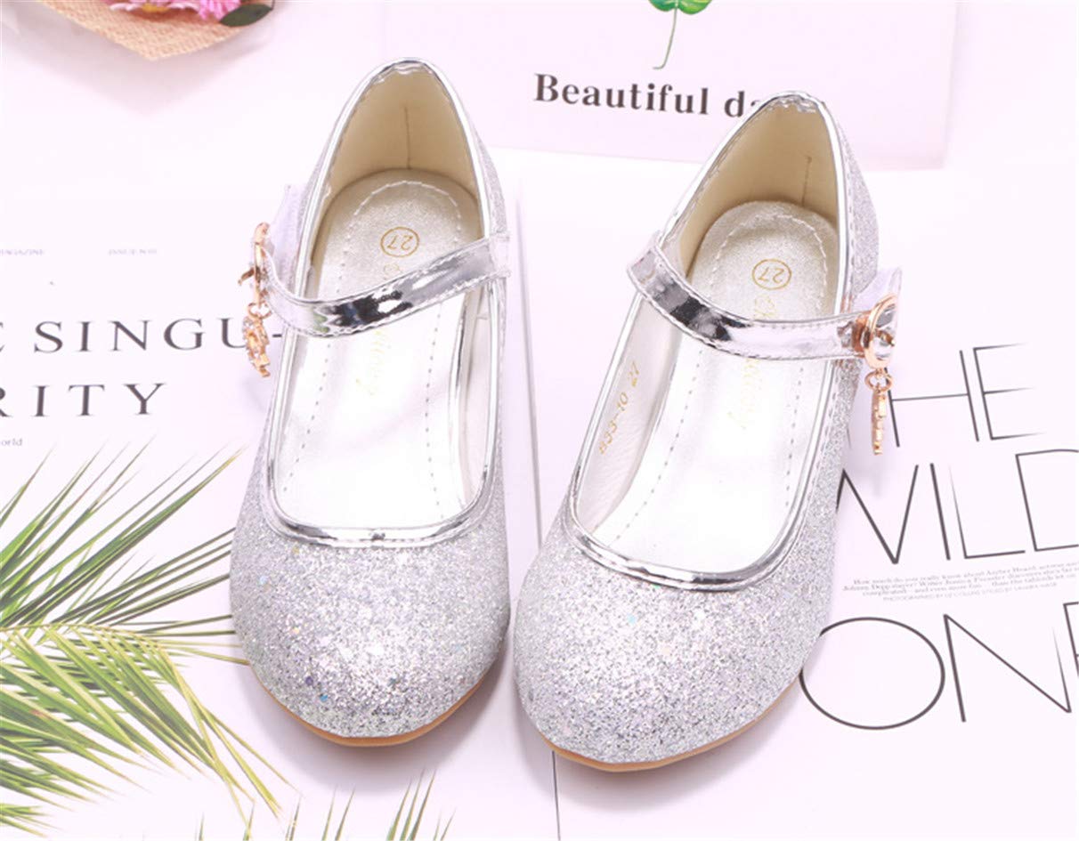 Fille Chaussures de Princesse Princesse Paillettes Déguisement Argenté Or Rose Doux Halloween Noël Anniversaire Fête Carnaval Cosplay