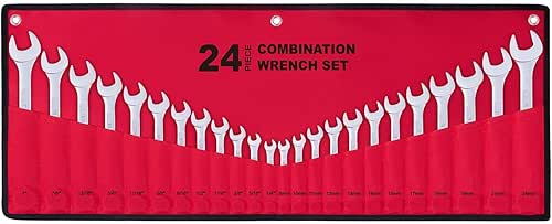 24-Piece All-Purpose Master Combination Wrench Set with Roll-up Pouch |