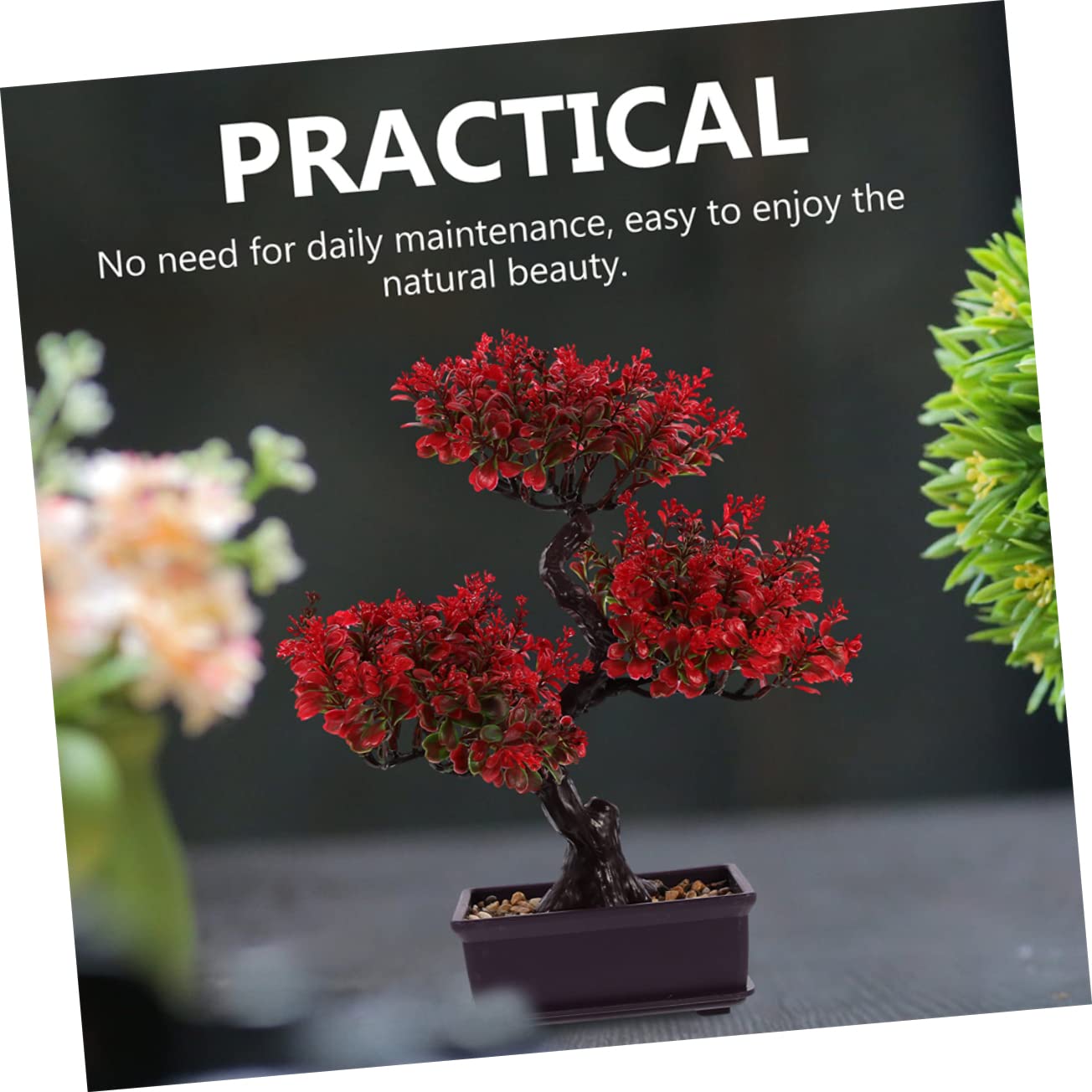 2pezzi Piante Grasse Finte Decorative Vaso Bonsai Simulato Per Decorazioni Da Stile Elegante e Moderno Facile Manutenzione e Rinnovo Degli Ambienti Adatto Per Casa e Ufficio