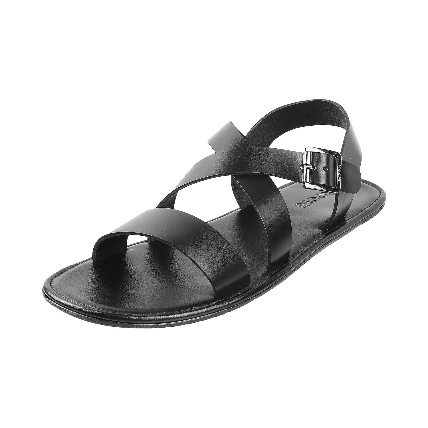 Mochi Mens Black Faux Leather Stylish Sandals UK/6 EU/40 (18-1487) (B09QLGT63Q) Amazon Price History, Amazon Price Tracker