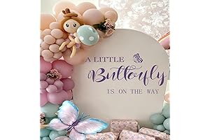 A Little Butterfly is on The Way Baby Shower Party Decal Sign