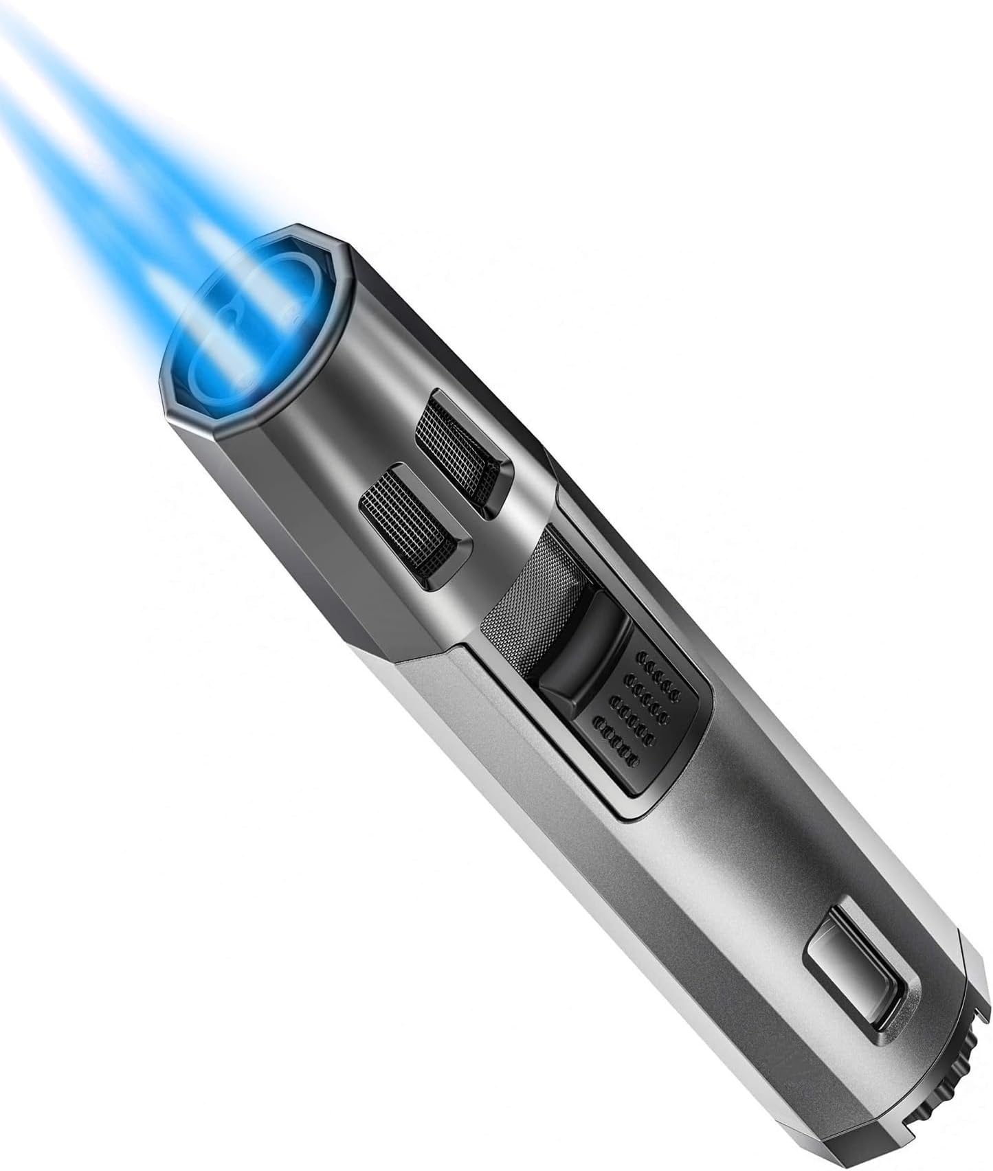 Zoocura Torch Lighter Butane Lighter Refillable Jet Flame Torch Lighters Windproof Gas Long Torch Lighter Adjustable Butane Pen Lighter for Candles Grill BBQ Stove Camping(Gas Not Included)