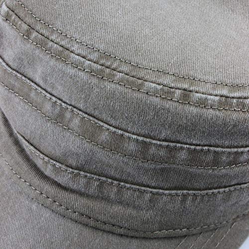 UAOOK Klassische Premium Army Cap Military Style Armee Hut Männer Low Profile Sommer 100% Baumwolle Einstellbare Fiddler Plain Flat Cadet, Baseball Cap Retro Maler Seeleute Chapeau Unisex