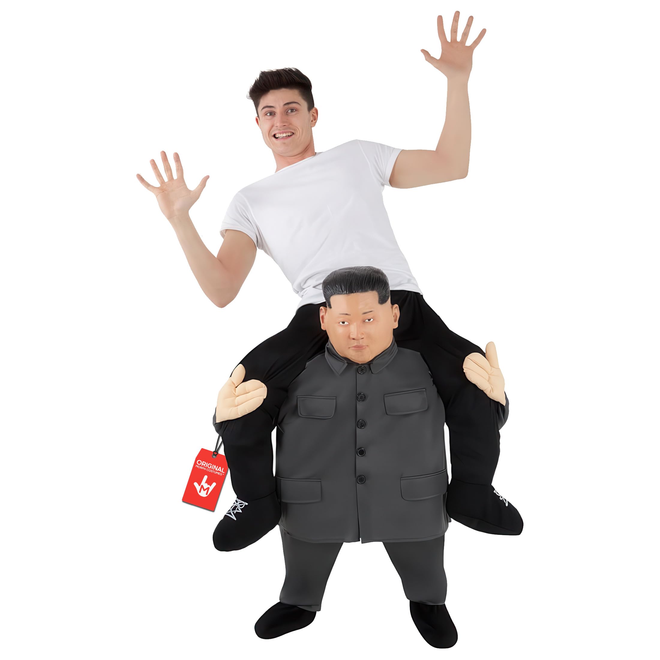 MCPBKJ Piggyback Adult Costume, Men, Leader Kim Jong Un, One Size