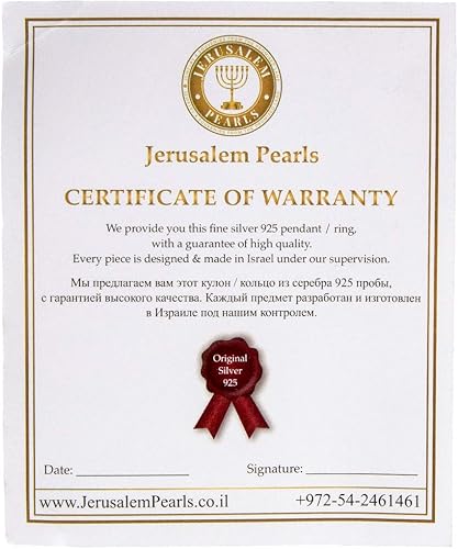 Vista 4 de Colgante clásico de plata 925 de estrella mesiánica de David con cruz, Israel Jerusalén Tierra Santa Regalo Plata maciza 925 Collar