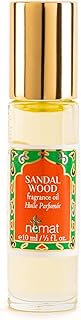 Sandalwood Perfume Oil Roll-On - Sandal Wood Fragrance Oil Roller (No Alcohol) Perfumes for Women and Men by Nemat Fragrances, 10 ml / 0.33 fl Oz