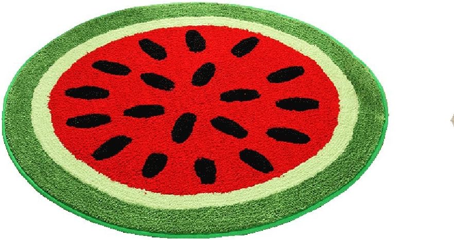 Baby Round Creative Shaggy Watermelon Area Rugs and Carpet Soft Bedroom Home Carpet Mat Pad for Kids Play,Round 39.3" x 39.3"