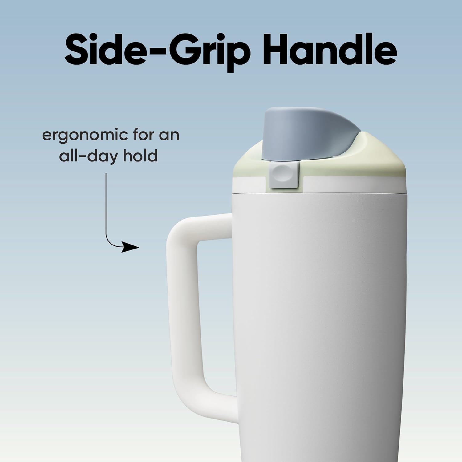 Owala FreeSip Tumbler Insulated Stainless Steel Water Bottle with Built-in Straw and Side Handle, For Travel, Work, School, and Sports, 40oz, BPA Free, Leak Proof, Iced Breeze - Image 5